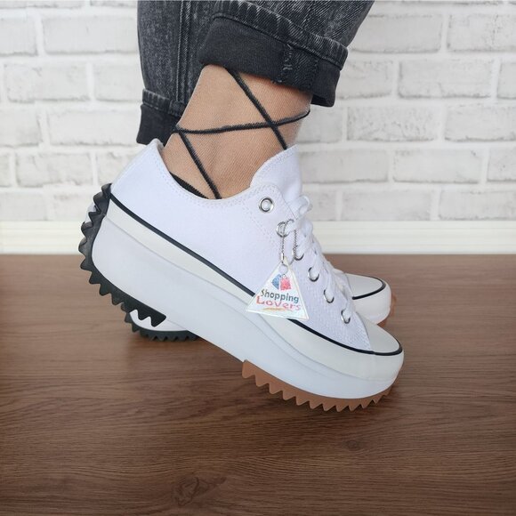⭐Converse Run Star Hike Canvas Platform Sz 9 Womens Shoes Sneakers White 168817C - Picture 4 of 10